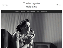 Tablet Screenshot of incognitohelpline.com